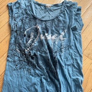 Diesel Teal and Navy Graphic Tee